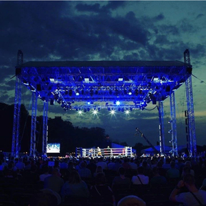 Lighting TRUSS Aluminum Alloy Square Box Truss 10ft Black Portable Modular for <b>Stage</b> Concert Events - Product Image 1