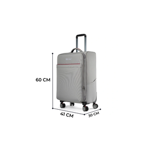 215 Medium 24 Inch Front Open 4 Wheel Hard Shell Waterproof Nylon Luggage with TSA <b>Lock</b> 30kg Load Capacity Travel Bag - Product Image 2