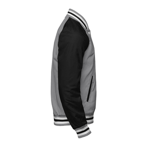 Veste en laine décontractée pour homme avec col montant et logo frontal, style vintage sportif urbain - Product Image 3