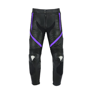 Combinaison de course moto en cuir noir et bleu certifiée CE de qualité supérieure, 2 pièces, équipement de piste unisexe haut de gamme, protection par armure, hiver - Product Image 3