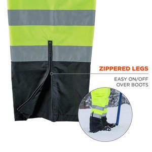 Pantalon de sécurité réfléchissant haute visibilité ANSI Classe 3, imperméable, avec logo personnalisé LED, sécurité routière, industriel - Product Image 3