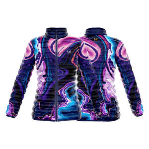 Veste matelassée à fermeture éclair pour femme, design personnalisé sublimé W4G, automne-hiver, toile imperméable, coupe-vent, respirante - Product Image 6