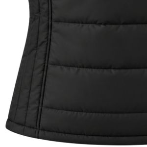 Women <b>Black</b> Quilted Puffer <b>Vest</b> Sleeveless Full Zip Embroidered Lightweight Warm Casual Outdoor Winter Fashion Jacket - Product Image 5
