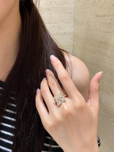 Lab Grown Diamond Clover <b>Ring</b> 14K Solid Gold <b>Dainty</b> Floral Prong Set IGI Certified Elegant Minimalist Luxury Fine Jewelry Gift - Product Image 6