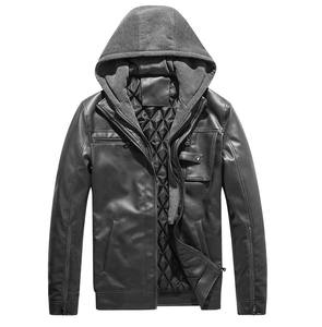 Nuevos Diseños de Chaquetas de Cuero Hechas a Medida, Chaqueta de Cuero Genuino Marrón a la Moda con Capucha, Chaqueta de Invierno para Hombre CP-MLJ-15 - Product Image 5