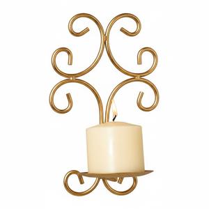 Candelabros de pared de metal de diseño elegante para decoración del hogar, sala de estar, dormitorio, acabado en oro antiguo, diseño de enredadera. - Product Image 1