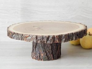 Soporte Redondo para Pastel de Madera Hecho a Mano, Ecológico, Apto para Lavavajillas, de 2 Piezas - Product Image 5