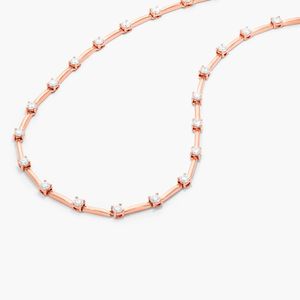 Collier Lab-Grown Diamond Station Dash en or rose - Product Image 4