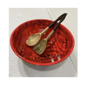 Bol de service en bois émaillé de conception artisanale de qualité supérieure, bol à salade en bois émaillé, bol en bois de manguier, bol en bois d'acacia, au prix de gros direct usine - Product Image 6