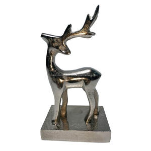 Escultura decorativa de aluminio con acabado de níquel y oro para decoración del hogar Escultura de metal Artículos de regalo de Diwali - Product Image 6