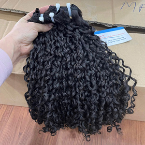 สินค้าขายดี ชุดผมต่อแบบเส้นตรง Black Steam Pixie Curly Raw Hair ไม่หลุดร่วง ไม่พันกัน - Product Image 4