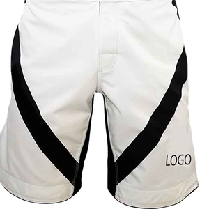 Pantalones Cortos de MMA Blancos con Combinación de Colores Negros, Pantalones de Kickboxing, Pantalones de Entrenamiento de Gimnasio, Servicio OEM Pakistán - Product Image 6