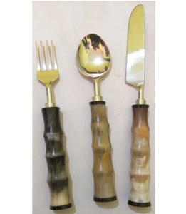 Cuerno de cuerno pulido natural Básculas y platos de cuchillos buen producto para 6 piezas para uso en restaurantes al mejor precio - Product Image 4