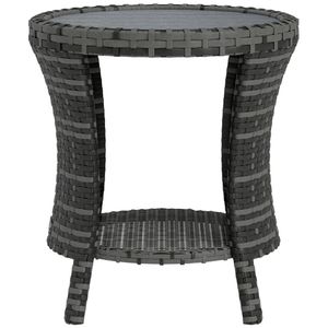 Table basse d'extérieur grise pour terrasse et jardin, uniquement pour le rangement - Product Image 5