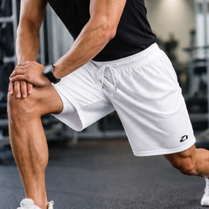 2 In 1 Mesh Gym Shorts Men Breathable Drawstring Waist Double <b>Layer</b> Compression Liner Workout Shorts OEM - Product Image 3