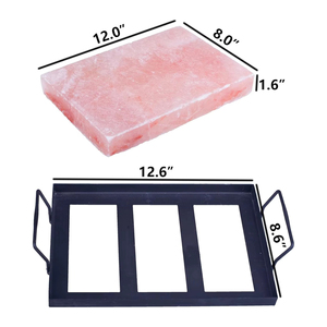 Placas de Sal del Himalaya para Cocinar, Baldosas de Sal de Roca Natural, Bandeja de Hierro para Barbacoa, Hechas a Mano, Tamaño Personalizado, Decoración para el Hogar, Auténticas - Product Image 3
