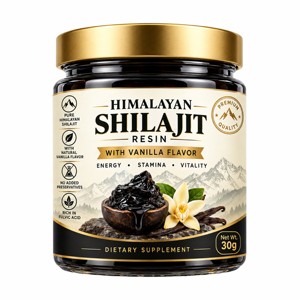 Resina de Shilajit del Himalaya OEM con Sabor a Vainilla, Resina de Shilajit Natural con Sabor Suave a Vainilla para Energía y Resistencia - Product Image 1