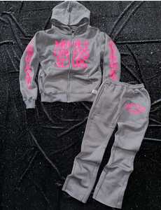 Conjunto Deportivo Reflectante Personalizado para Mujer, Top y Pantalones con Diseño de Empalmes, Estilo Hip Hop, para Club o Festival, Conjunto de 2 Piezas - Product Image 3