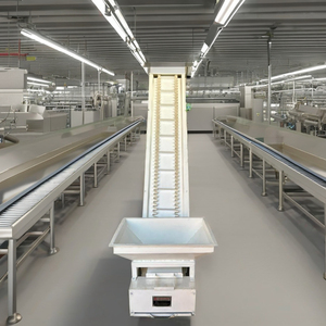 Élévateur à godets incliné Convoyeur en PVC de type vertical Caoutchouc PU emballé en vrac en acier inoxydable Réglable pour l'industrie alimentaire - Product Image 3