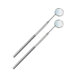Miroir cosmétique de voyage professionnel sur mesure en plastique finition argentée, double face, pliable, éclairé et grossissant pour cils, à poser sur le bureau - Product Image 3