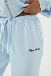 <b>Women</b> Light Blue Wide Leg Sweatpants High Waist Drawstring Casual Loose Fit <b>Lounge</b> Trousers Straight Leg Jogger <b>Pants</b> Wholesale - Product Image 4