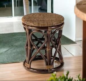 <b>Bamboo</b> <b>Stool</b> Traditional Eco-Friendly Outdoor Garden Furniture Durable Fabric Upholstery Living Room Home Decor Courtyard Use - Product Image 2