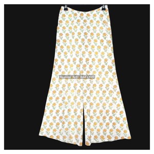 Pantalones de Yoga de pierna ancha holgados de cintura alta, Pantalones estampados de algodón indio, Pantalones de mujer, pantalones Palazzo holgados de algodón con estampado indio - Product Image 2