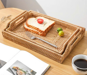 Vietnam Boho Style Rattan Tray for Home Decoration - Product Image 3