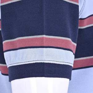 <b>Men's</b> Horizontal Multi-Color Striped Polo <b>Shirt</b> 2026 Casual Short Sleeve Tailored Fit Navy & <b>Light</b> <b>Blue</b> Summer Apparel HD - Product Image 3