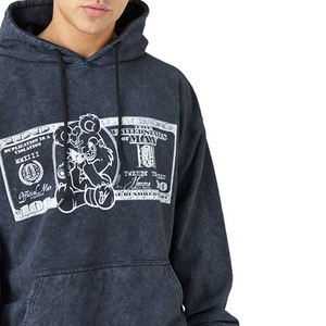 Vêtements pour hommes grande taille personnalisés en gros, couleur unie, 100% coton, vêtements de sport basiques, sweats à capuche à fermeture éclair intégrale, broderie 3D, respirant - Product Image 6