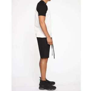 Ensemble décontracté pour homme de haute qualité, couleur unie, 2 pièces, t-shirt à manches courtes et short, imprimé tissé personnalisé, mode été - Product Image 2