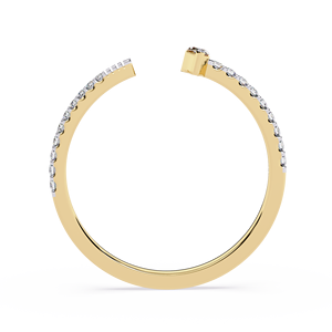 Bague en or massif 14K 18K avec diamant de laboratoire taille marquise, bague ouverte pavée DEF VVS, bague de fiançailles, bijoux fins, vente en gros OEM - Product Image 5