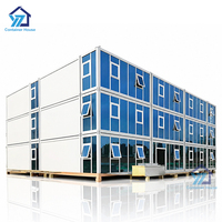 Casa Contenedor Plegable de Acero Ligero, Completamente Ensamblada, Diseño Transpirable y Resistente al Fuego para Oficina en Obras de Construcción