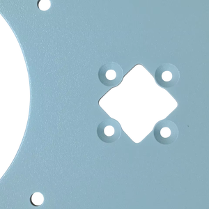 Plaque de montage en acier fabriquée avec précision par CNC, surface avec revêtement en poudre, dimensions 300x200x20mm, garantie 1 an pour moniteur d'équipement - Product Image 1