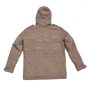 Men's Safari Jacket <b>Fleece</b> Windproof Lightweight Streetwear Style Long Sleeve Standard Polyester Cotton Solid Color Button Stand - Product Image 2