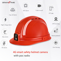 Casque de sécurité intelligent avec enregistreur, plateforme IA Android OS, surveillance à distance, caméra 4G grand angle 110°, étanche IP66