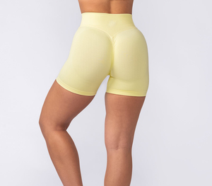 Shorts de yoga et de fitness pour femmes, de haute qualité, solides, taille haute, serrés, sans couture, respirants et doux - Product Image 3