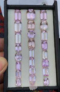 Kunzite rose clair naturelle, spodumène, pierre précieuse facettée, kunzite en vrac pour la fabrication de bijoux, cristal de qualité collectionneur - Product Image 6