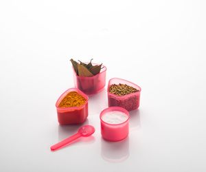 Boîte à épices élégante en plastique avec couvercle transparent, récipient de rangement multifonction pour masala, organisateur de cuisine pour usage quotidien - Product Image 3