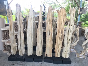 Folk Art Style Animal Theme Through-Carved Driftwood Statue <b>Sculpture</b> Handcrafted <b>Wood</b> Artwork Custom Size Thailand Origin - Product Image 3