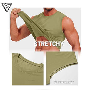 Camisetas sin Mangas de Algodón Suave y Transpirable de Primera Calidad, Camiseta Deportiva sin Mangas con Cuello Redondo, Chaleco Informal Personalizable para Hombre - Product Image 6