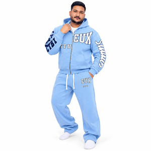 Conjunto de Sudadera con Capucha y Pantalones Deportivos Unisex Personalizados con Cierre, Bordado, Serigrafía, Pantalones Holgados, Marca Privada, Ropa Deportiva al por Mayor - Product Image 2