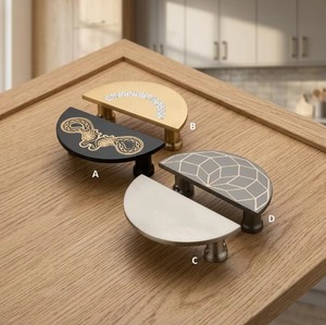 Poignée de porte de placard de cuisine en laiton noir graphite moderne de luxe, poignée décorative pour tiroir de meuble, vente en gros en vrac pour l'exportation - Product Image 3