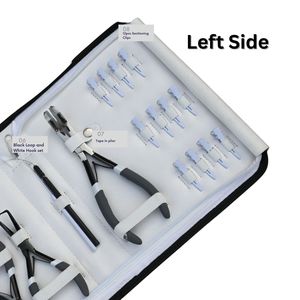 Salon Hair Extension Accessories Set Keratin Bond Cutter Microbeads Crimper Plier Hair Loop Hook Tape In Plier Curved <b>Needles</b> - Product Image 3