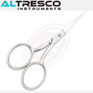 Ciseaux pour bébés en acier inoxydable avec poignée en plastique Type de beauté à lame droite avec pointe pointue pour la découpe de papier à la maison en stock! - Product Image 5