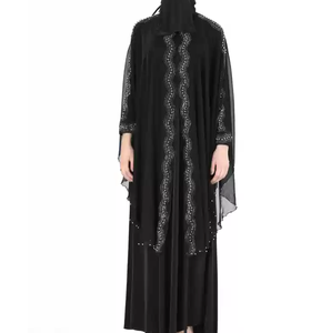 Robe pour femmes musulmanes en viscose soyeuse, kaftan ouvert sur le devant, abayas islamiques turques, jilbab, abaya pour femmes pakistanaises, services OEM - Product Image 2