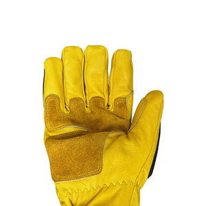 Gants de sécurité anti-choc BSP jaunes, texture lisse, poignet élastique, résistance à la chaleur, antidérapants, 7 oz - Product Image 3