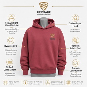 Sweat à capuche oversize pour homme en molleton épais, coupe ample, intérieur chaud, idéal pour la mode hivernale, les activités de plein air et le quotidien - Product Image 5