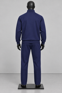 Ensemble de survêtement deux pièces pour homme en molleton de coton épais respirant avec fermeture éclair par Dress Sports - Product Image 4