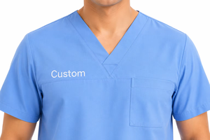 Custom Women <b>Scrubs</b> Set Medical Uniform Short Sleeve Nursing <b>Scrub</b> <b>Top</b> Cargo Pants Hospital Clinic Healthcare Workwear - Product Image 6